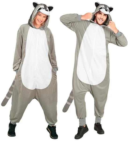 Plush Onesie Racoon