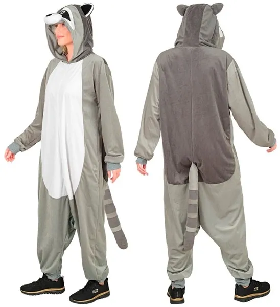 Plush Onesie Racoon