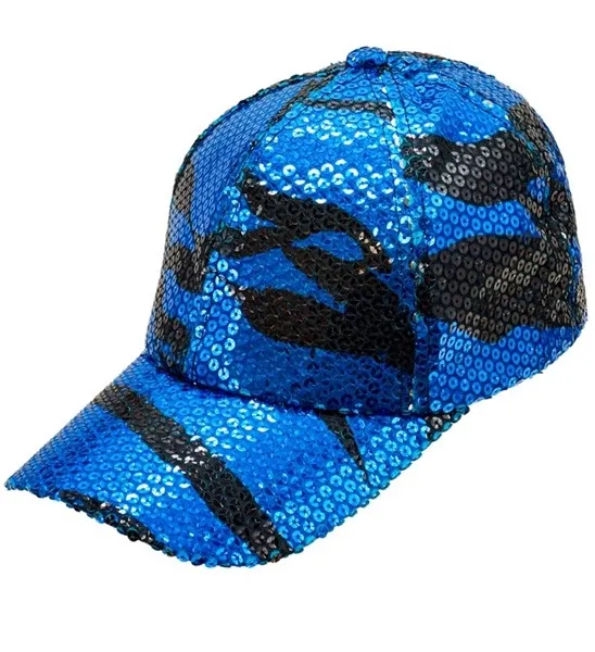 Blue Waves Sequin Cap