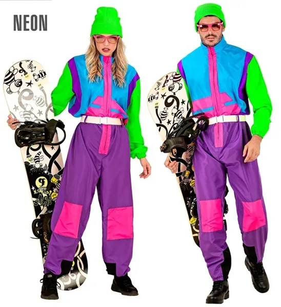 Neon Purple - Azzure - Green Ski Suit