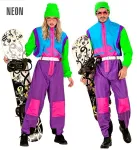 Neon Purple - Azzure - Green Ski Suit