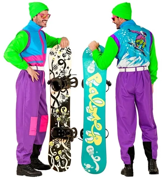 Neon Purple - Azzure - Green Ski Suit
