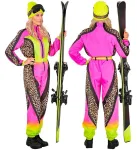 Neon Pink - Yellow Animalier Leopard Ski Suit