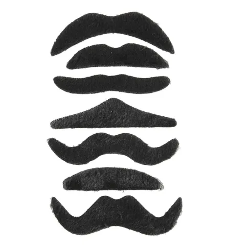 SET OF 7 MOUSTACHES