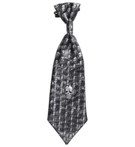 METALLIC SKULL TIE