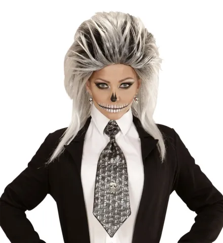 METALLIC SKULL TIE