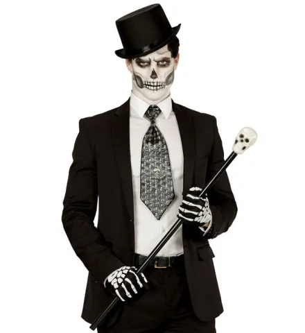 METALLIC SKULL TIE