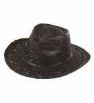 BLACK STRAW COWBOY HAT