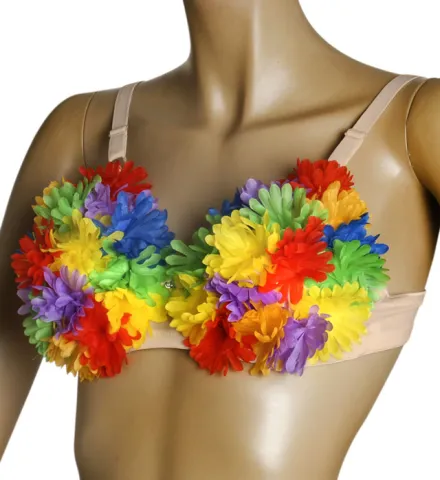 MULTICOLOR FLOWER BRA