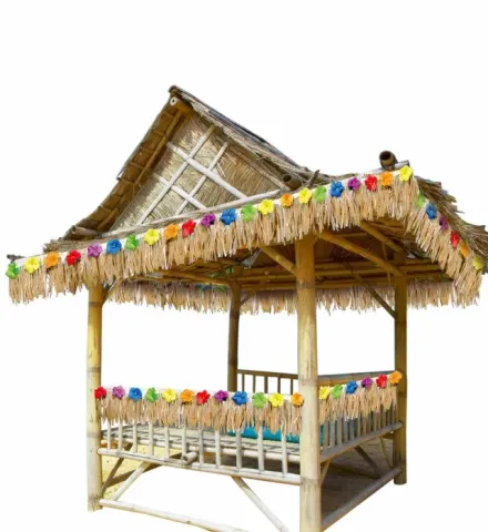TROPICAL DECK FRINGE WITH HIBISCUS FLOWER