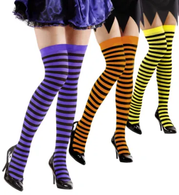 NEON STRIPED OVER THE KNEE SOCKS