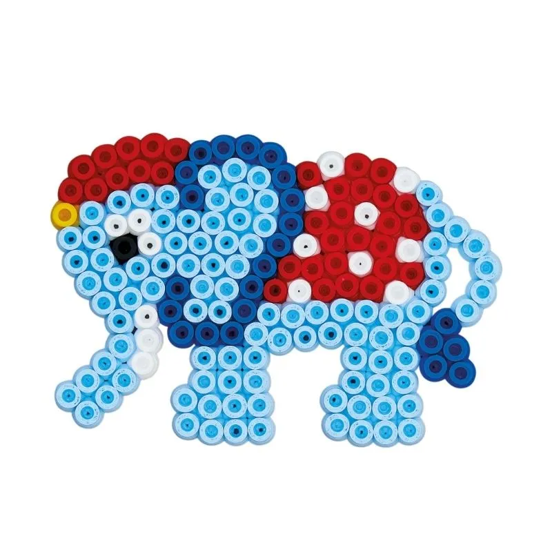 Beads and pegboards in tub