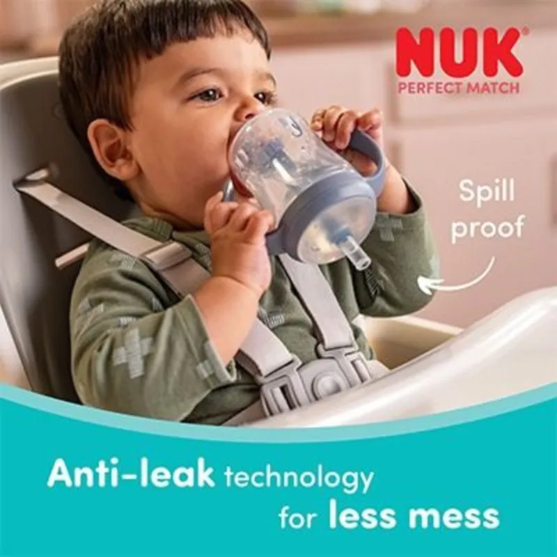 NUK Perfect Match Learner Straw Cups Red 150ml