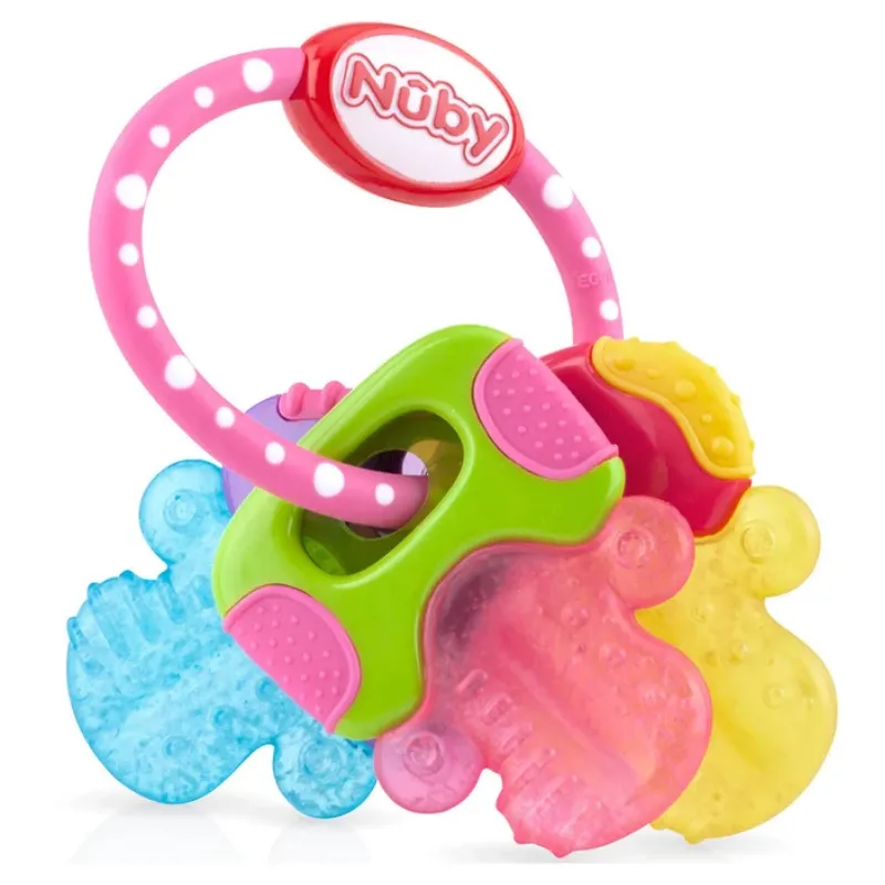 Nuby Icy Bite Keys Teether Toy Pink