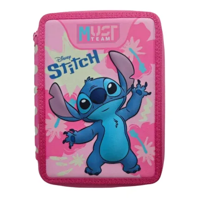 School Pencil Case Double Filled Disney Stitch Must Team