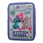 School Pencil Case Double Filled Disney Stitch – Angel Ohana Must Team