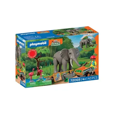 Playmobil Elephant with Zookeeper