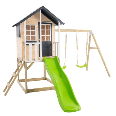 TP Bluebell Cottage with Deck , Slide and Double Swing