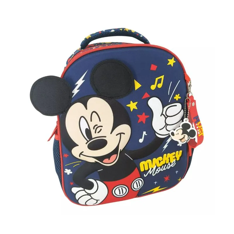 School Backpack Kindergarten Disney Mickey Mouse Blue Must Team