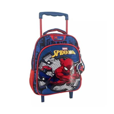 School Trolley Bag Kindergarten Spider – Man Blue Must Team