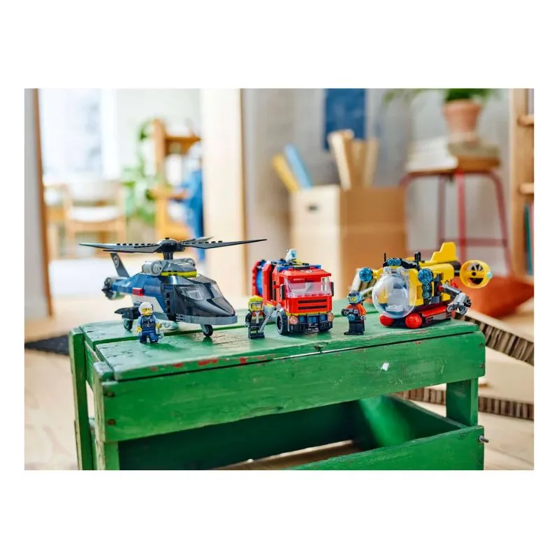 Lego City Helicopter, Fire Truck & Submarine Remix