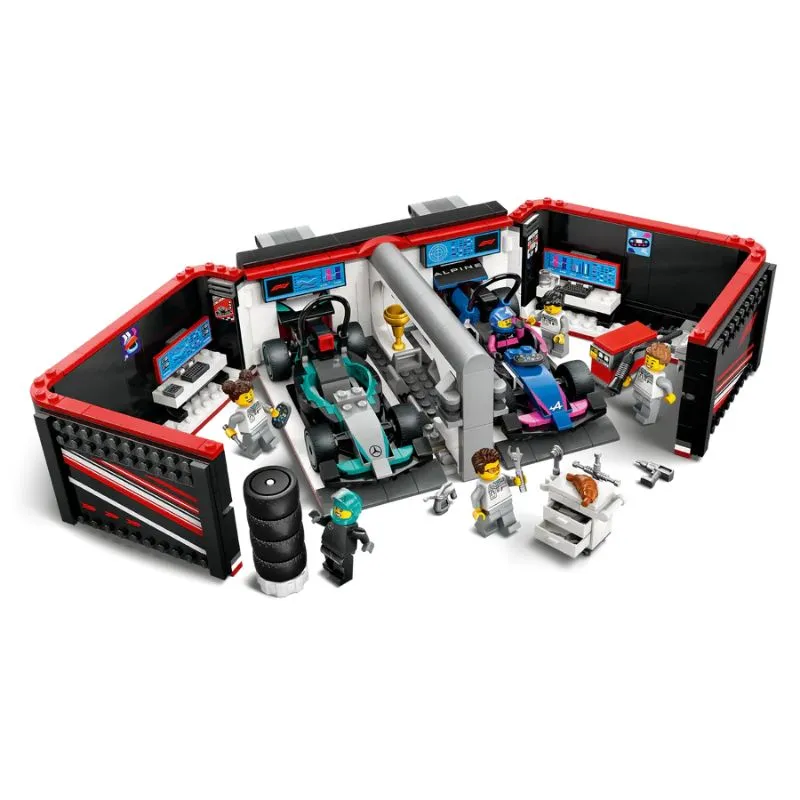 Lego City F1 Garage & Mercedes-amg & Alpine Cars