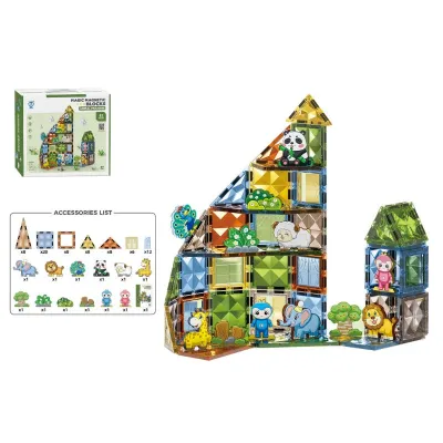 Infinity Toys Magic Magnetic Blocks – Animal Paradise” and contains 82 pieces.