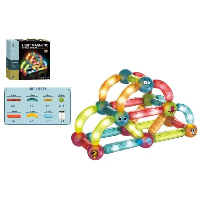 Infinity Toys Magnetic sticks with light  (52pcs)