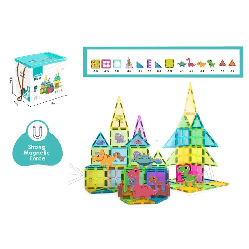 Infinity Toys 7.5CM Magnetic blocks (Dinosaur) (81PCS)