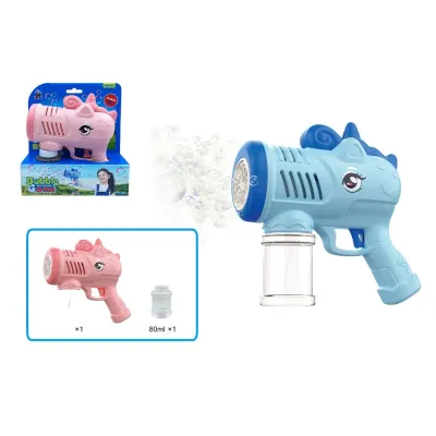 Infinity Toys Bubble gun with light  (80ml)  (2 colour ASST.)