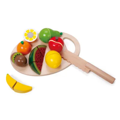 Classic World Toys Wooden Cutting Fruit with Cutting Board