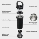 Stanley The Activate Shaker Bottle 0.6L | 20 OZ , Black 2.0