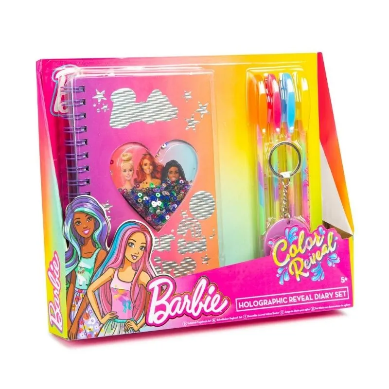 Barbie Colour Reveal Holographic Reveal Diary Set