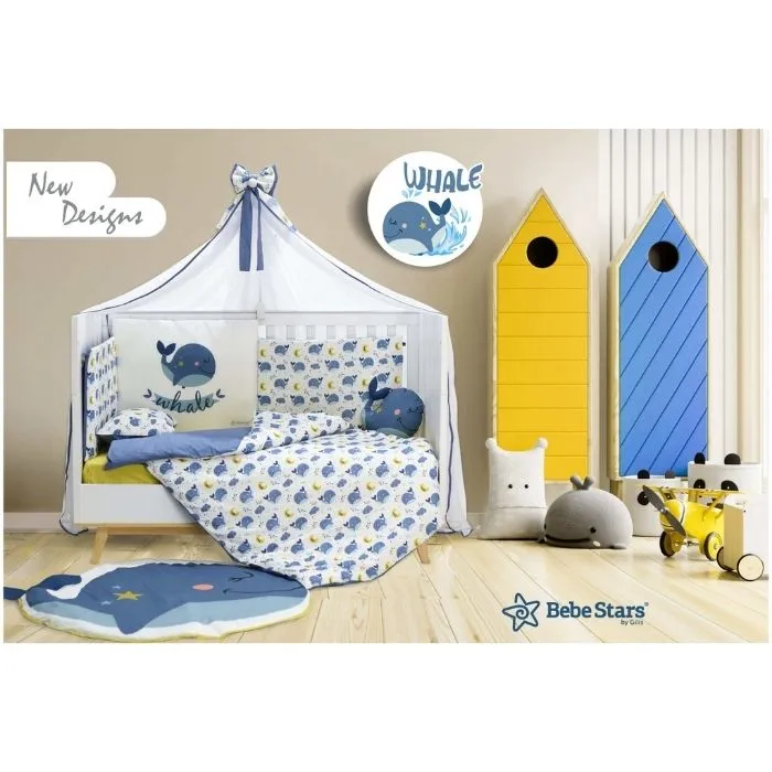 Baby Bedding Set of 9pcs Whale