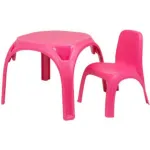 Kids Plastic Chair & Table Indoor/Outdoor Pink