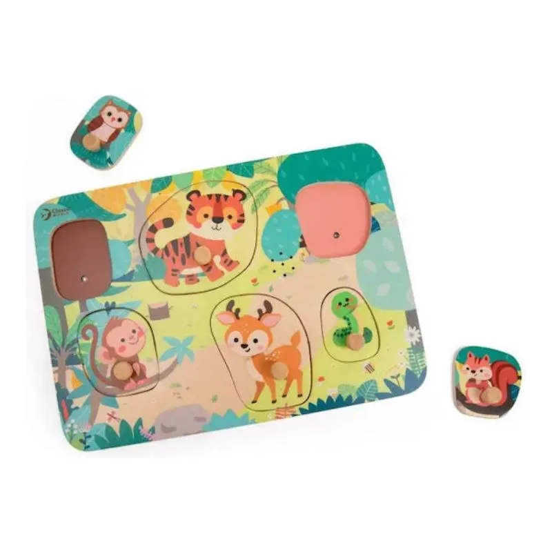 Classic World Toys Wooden Kids Puzzle Pegged