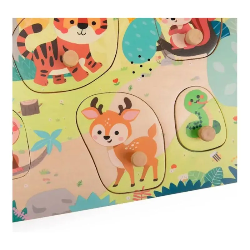 Classic World Toys Wooden Kids Puzzle Pegged