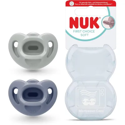 Nuk First Choice Soft Silicone Soothers 0-6 Months Boy
