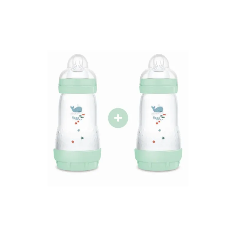 MAM Set of 2 Bottles Easy Start Anti-Colic 260ml - Green