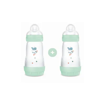 MAM Set of 2 Bottles Easy Start Anti-Colic 260ml - Green