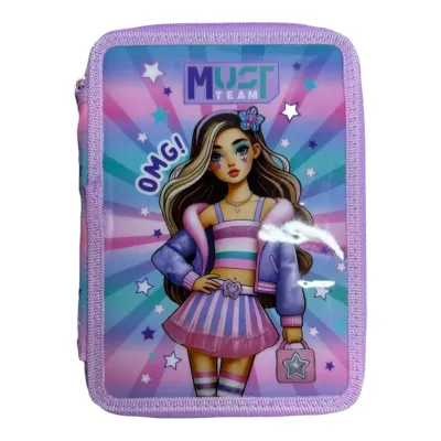 School Pencil Case Double Filled Must Team Fashion Girl