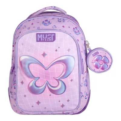 School Backpack Elementary Must Team Multi Butterfly 4 Compartments