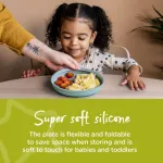 Tommee Tippee Toddler Silicone Plate Suction Base Pink