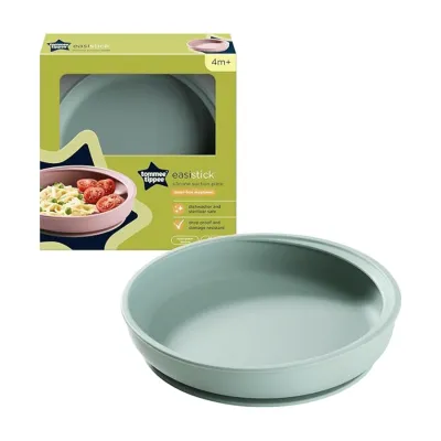 Tommee Tippee Toddler Silicone Plate Suction Base Green