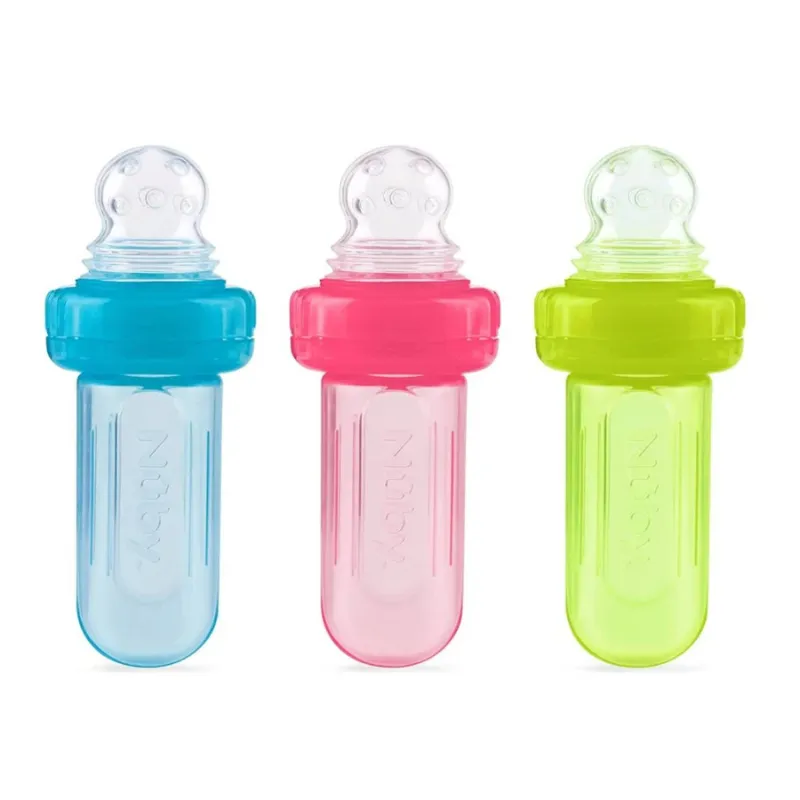 NUBY Easy Squeezy Silicon Feeder Pink Pink