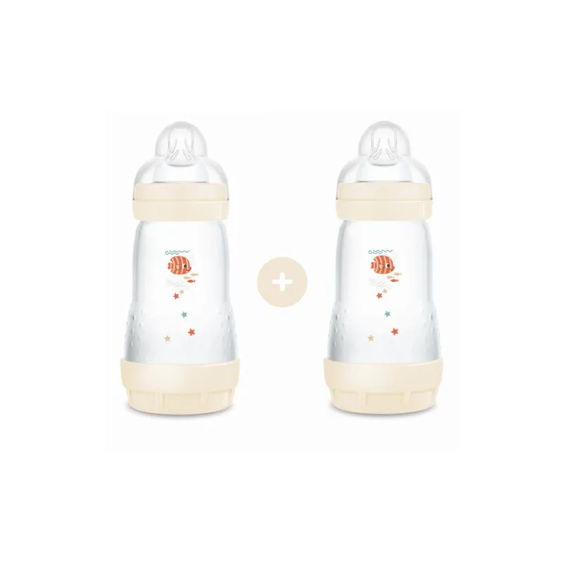 MAM Easy Start Anti-Colic Baby Bottles Set of 2 260 ml Ivory