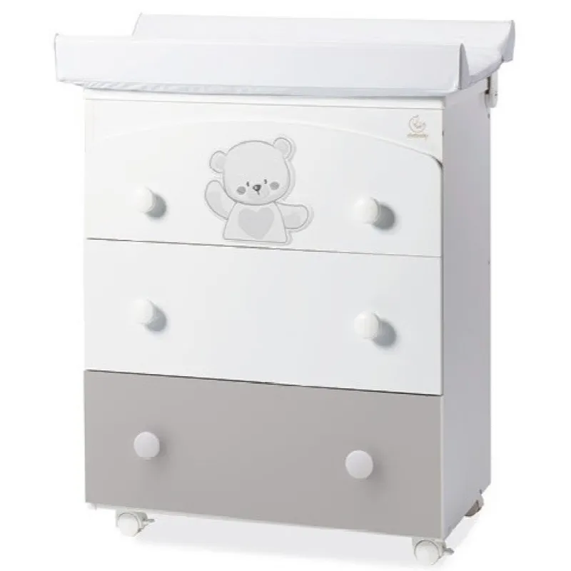 Italbaby Baby Bath Changing Table Jolie White-Grey