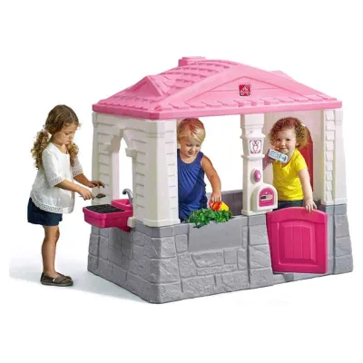 Kids Cottage Playhouse Neat and Tidy Pink