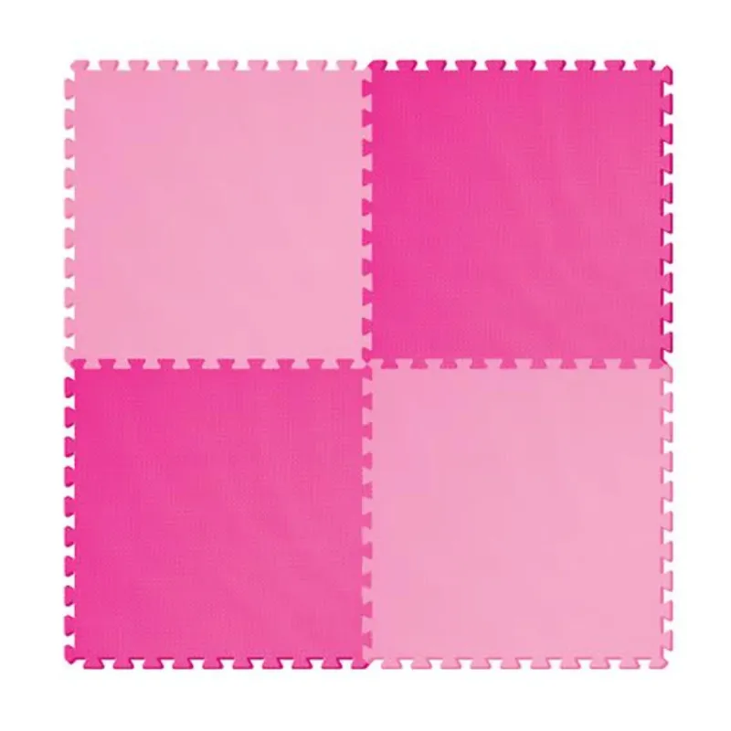 Plain Puzzle Floor Mats Pink 60*60 4 pcs