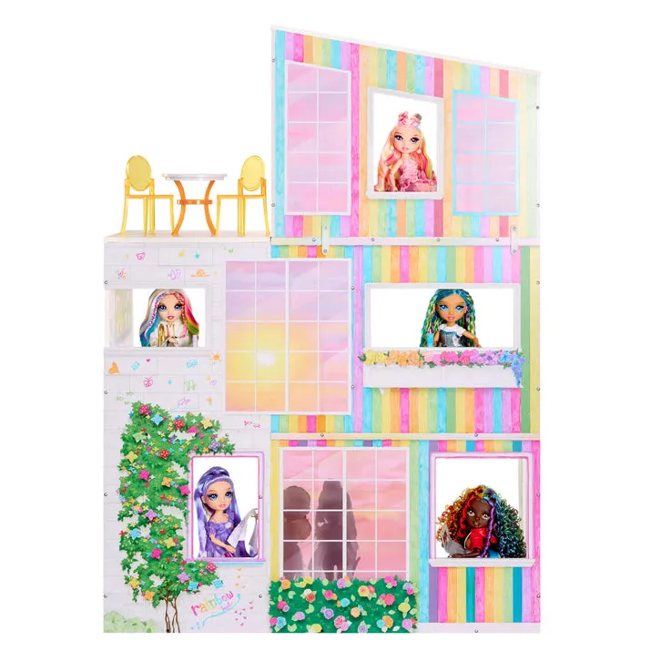 Rainbow High Color & Play 3-Story Doll House, Design All Walls & Floors with Washable Markers